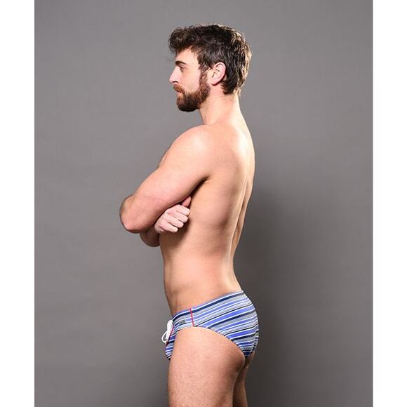 Andrew Christian Savoy Stripe Bikini Large - Picture 9 of 13